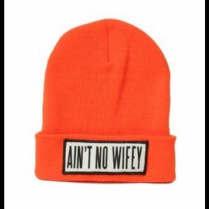 Dimepiece Ain't No Wifey Beanie in Orange